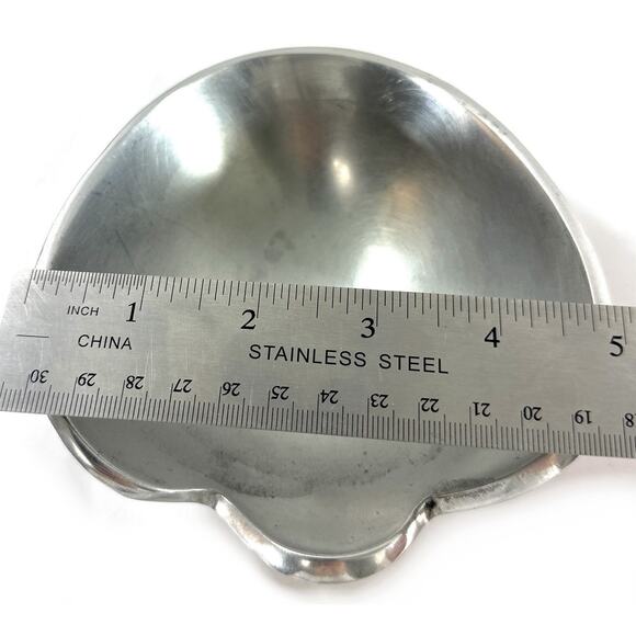 Towle Metal Collection Sculptural Bowl India Wavy Organic Aluminum 5” Dish - Picture 4 of 7